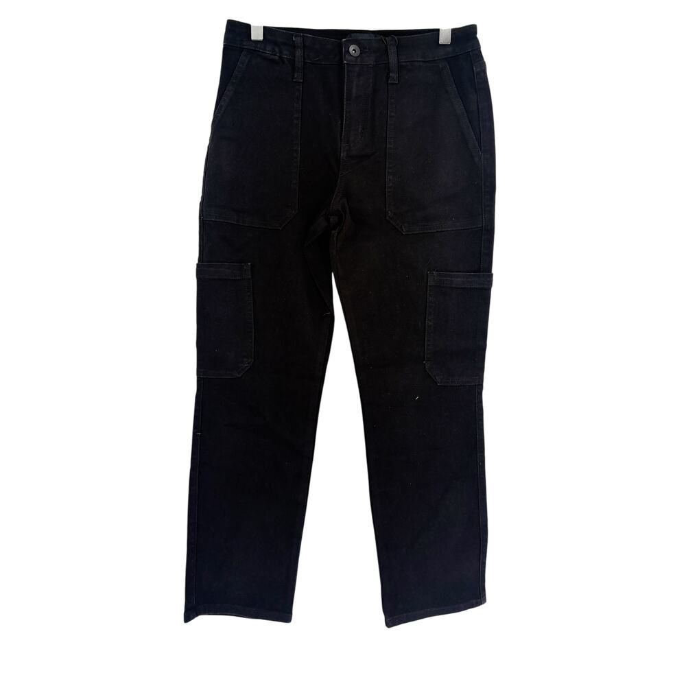 SANCTUARY Jeans Size 33 Side Pockets Black Straight Leg Denim Pants Pant - Picture 3 of 6